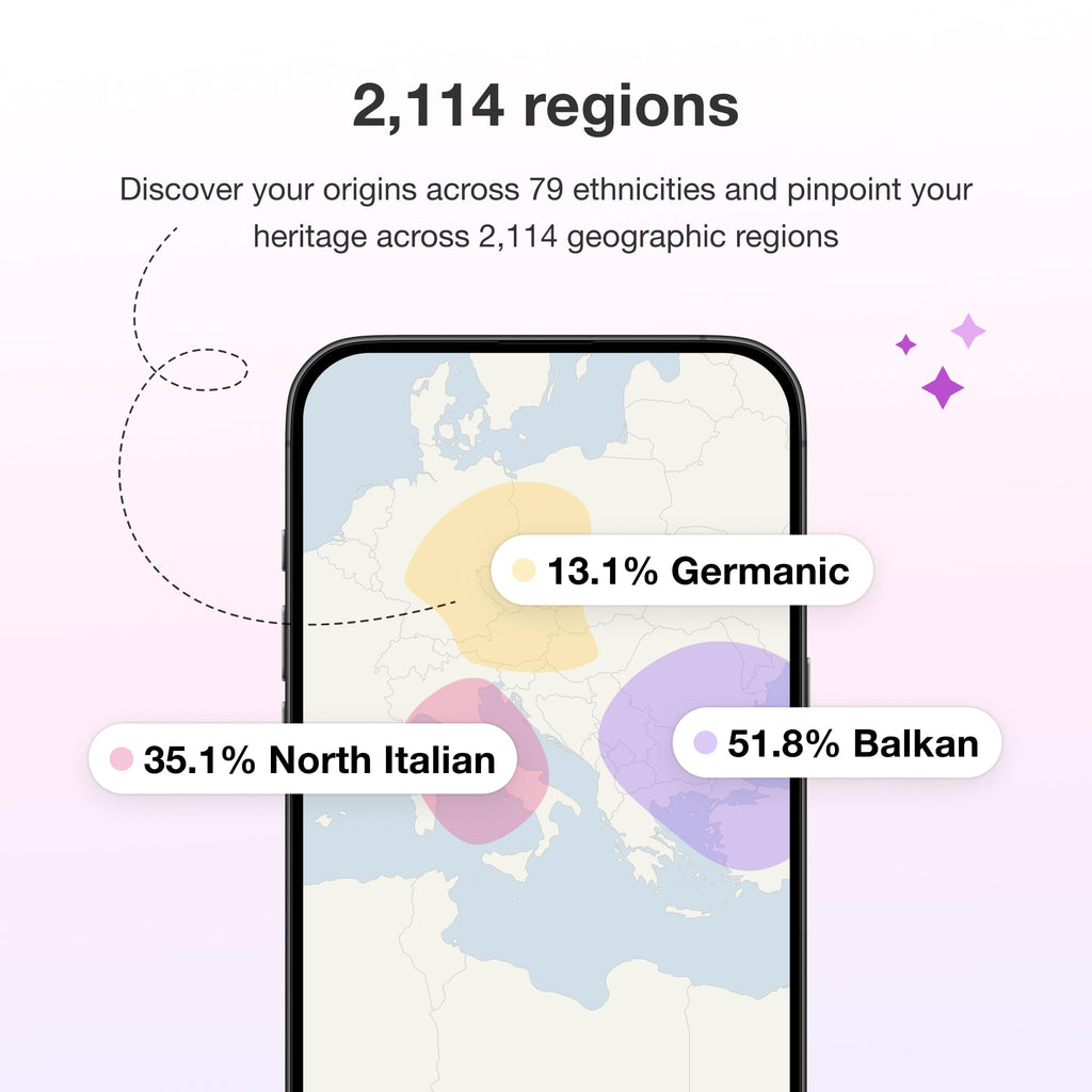 MyHeritage DNA Kit – Genetic Testing for Ethnicity, Ancestry & Family Matching | 2,114 Regions