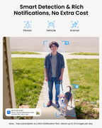 REOLINK Video Doorbell WiFi Camera - Wired 2K Outdoor, 5G&2.4G WiFi, 4:3 Wide View Angle, Smart Detection, Local Storage, No Subscription Front Door Home Security, Customized Reolink Chime