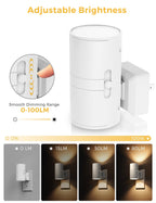 L LOHAS LED Night Light Plug in, Night Lights Plug into Wall, Light Sensor, 0-100LM Soft White 3000K, Dimmable Night Light, Modern Nightlight for Kids Bathroom Hallway Bedroom Kitchen Stairway, 2 Pack