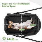 20% Larger Capacity, Wedyvko Dog Stroller for Medium/Small Pets w/Dog Poop Bags & Dispenser, Storage Pouch, Zipperless, Entry in/Out Easy (Black)