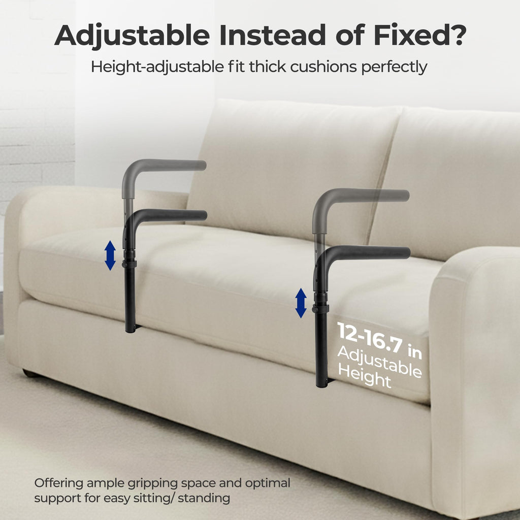 L1 Stand Assist Rail for Couch, Chair Stand Assist Aid for Elderly, Elderly Assistance Products, Disabled, Senior Mobility Aids Adjustable Safety Grab Bar for Sit, Stand, Couch Cane