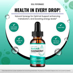 Sugar Harmony Drops, SugarHarmony Blood Formula Support Supplement Drops - Maximum Strength, All Natural Healthy Circulation, Stable Levels & Overall Health, Advanced Sugar Harmony Reviews (2 Pack)