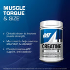 GAT SPORT Creatine Monohydrate 300 Gram Powder, Strength, Brain Health, Anti-oxidant, Endurance, for Men & Women, Unflavored, 60 Servings