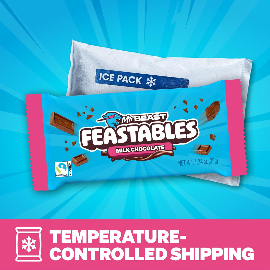 MrBeast Feastables Milk Chocolate Bar, Full Size, 24 Count, Fairtrade Cocoa