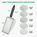 5pcs Soil Sifter Set for Gardening, Handheld Heavy-Duty Compost Shovel