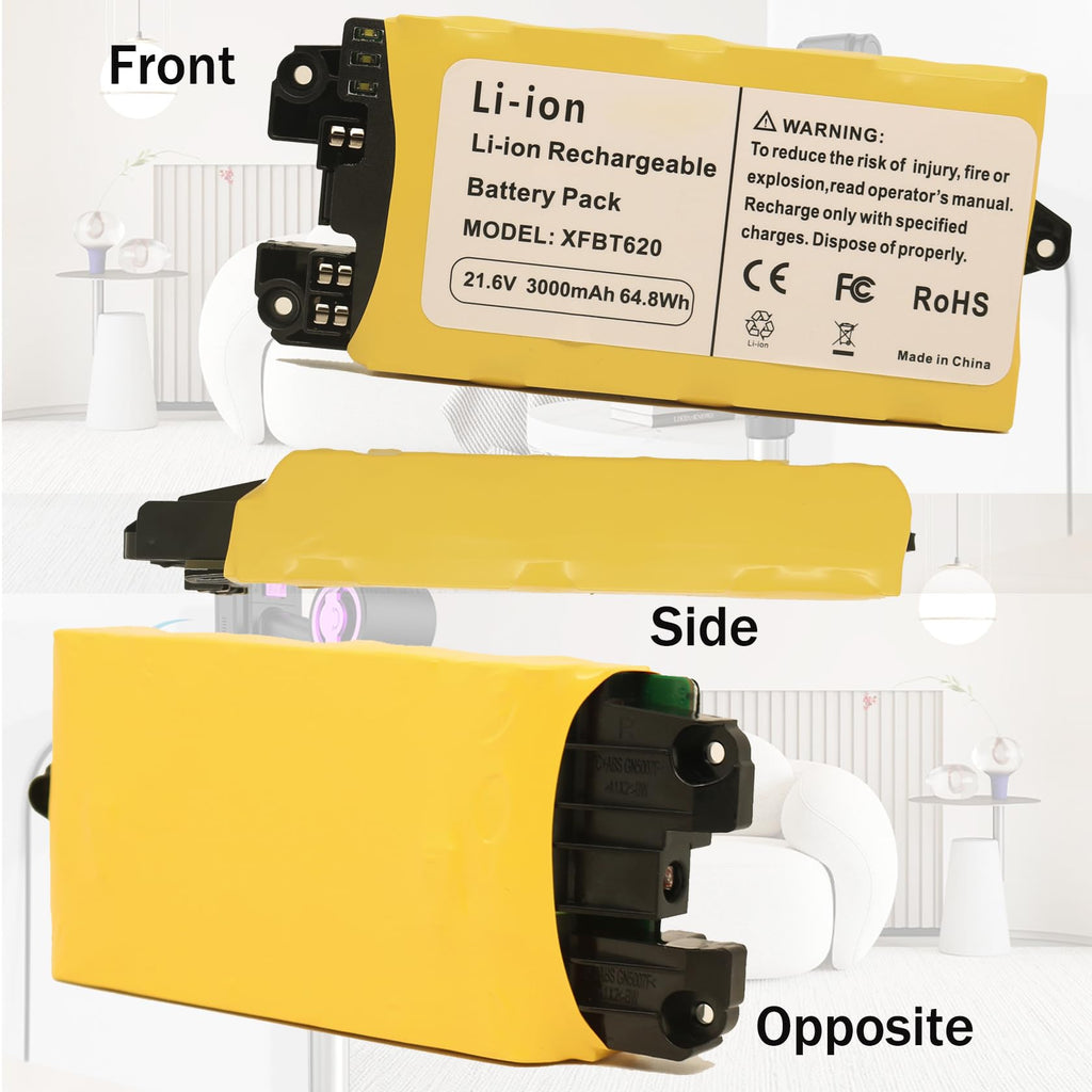 Chgdkjy 3.0Ah XFBT620 Battery Compatible with Shark IX141 IX140 IX142 IZ140 IZ140C IZ141C IZ142 UZ145 Cordless Vacuum Cleaners Rocket Pet Stick Rocket Pro