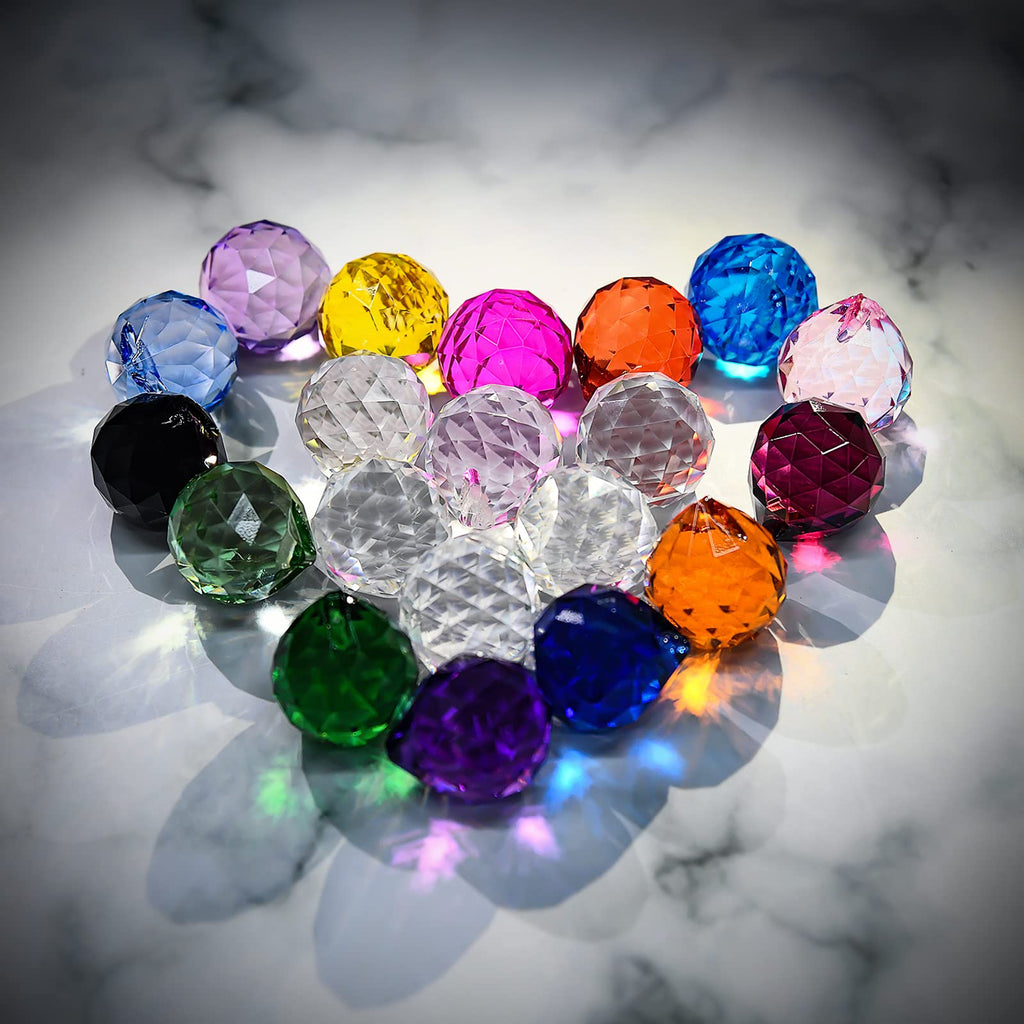 MerryNine Crystal Sun Catcher Suncatcher Prism Ball Assorted Colors