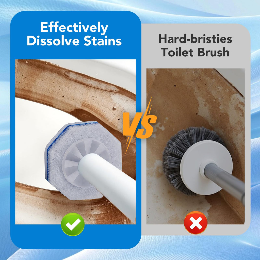 50 Pcs Disposable Toilet Bowl Wand Refills for Clorox, Upgraded Replacement Heads System Compatible with Clorox Toilet Wand Refills for Bathroom Cleaning