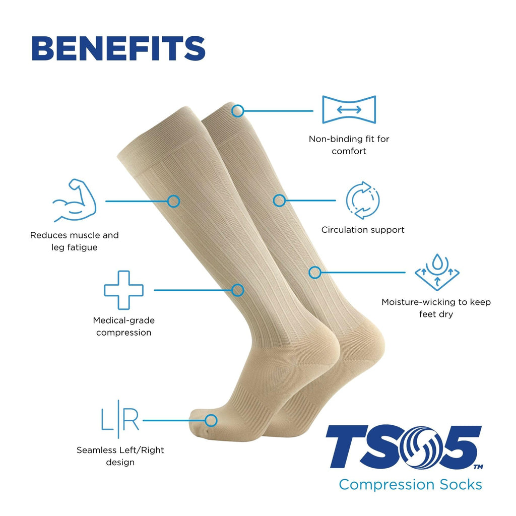 Medical Grade Compression Socks for Men & Women 15-20 mmHg by OrthoSleeve (Blue Argyle, Small)