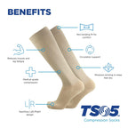 Medical Grade Compression Socks for Men & Women 15-20 mmHg by OrthoSleeve (Blue Argyle, Small)