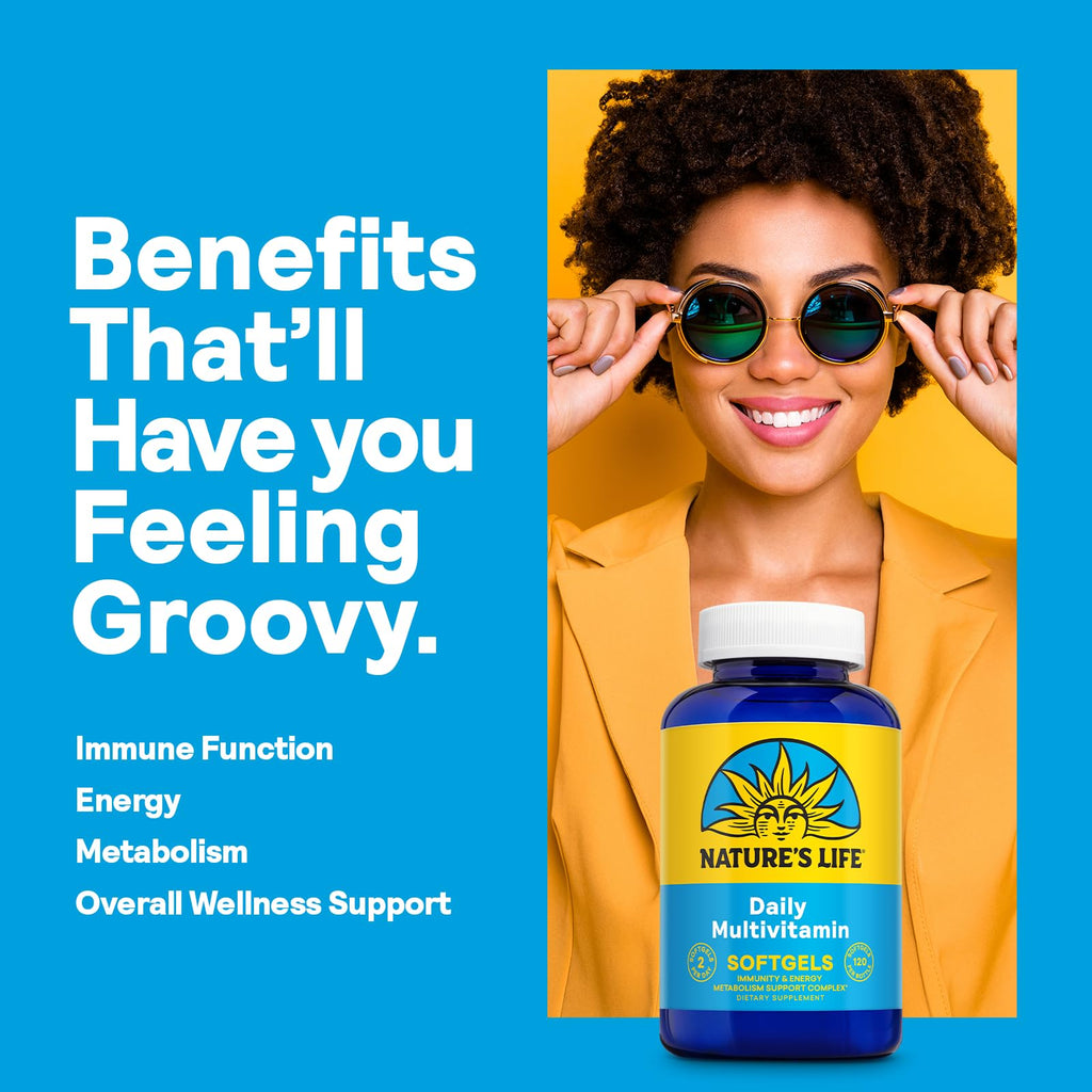 Nature's Life Soft Gelatin Multiple | Complete Daily Multivitamin & Mineral Supplement with Iron | 120 Easy-to-Swallow Softgels | 2-Month Supply