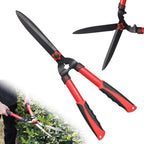 Hedge Shears, Sharp Hedge Clippers for Gardening, 21 inch High Carbon Steel Manual Hedge Trimmer with Ergonomic Anti-slip Handle, Labor-saving Long Garden Shears for Shrubs Bushes Lawn Yard Trimming