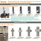 Stem Caster Wheels 4 Inch Heavy Duty Threaded Stem Casters UNC 3/8"-16 x 1 Swivel Casters Set of 4 with Safety Dual Locking Wheel for Furniture and Cart