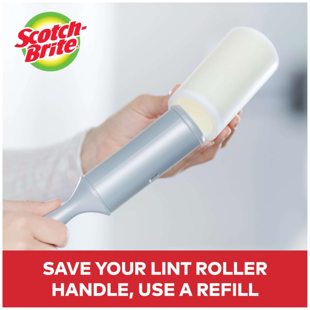 Scotch-Brite Everyday Clean Lint Roller, Lint Remover for Pet Hair, Dark Clothes, Furniture, and Dusty Surfaces, Picks Up Fur & Fluff in Your Home, Car, & Office, 5 Pack, 475 Adhesive Sheets Total