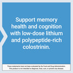 Life Extension Memory Protect, Lithium, colostrinin Milk peptides, Memory and Cognitive Health Support, Gluten-Free, Non-GMO, 12 colostrinin-Lithium (C-Li) Capsules, 24 Lithium (Li) Capsules