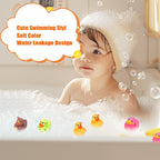 LINICE 30 Pcs Rubber Ducks, Random Assortment Ducks Bulk, Mini Rubber Duckies for Toddler Baby Bath Toys, Kids Bath Pool Toys Birthday Gifts Party Favors