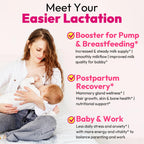 Lactation Supplement, Postpartum Lactation Support Gummies for Breastfeeding, with Milk Thistle and Postnatal Vitamins As Breast Milk Supply Booster, Recovery, Hair Growth, 60 Count Sugar Free & Vegan