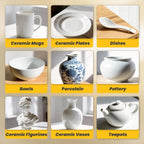 Ceramic Super Glue 2 Pack, Food Safe Ceramic Glue Repair Pottery Porcelain, Waterproof Clear Instant Adhesive for Mugs, Chip, Figurines, Dishes, Bowls, Plates, Fast Drying CA Glue Strong, Non Toxic