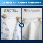 SOFYFINE Tear Resistant Bed Pads 36"x36" Disposable Extra Large 135 Gram Heavy Duty Absorbency Adults Incontinence Chucks, XXL Thicken Puppy Pee Pads,10X Absorbency 360 Lb Transfer[30 Pads]