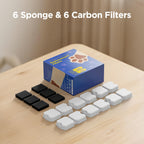 GIOTOHUN Cat Water Fountain Filter: 12 Cat Fountain Filter Replacement