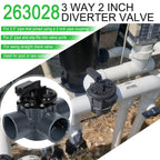 Ussuray 3 Way Pool Valve 2 Inch, Positive Non-Lube Diverter Valve Replacement for 263028 Valve, Used for Pools and Spas, Works with Heaters, Chemical Dispensers, and Salt Generators
