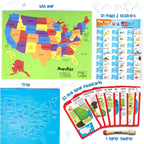 Imagimake Mapology United States Flash Card Puzzle with Flags, Country- Capitals | Educational Toys for Kids Ages 5-8 | Learn Geography Puzzles for kids Ages 8-10 | Christmas Gift for Boys & Girls