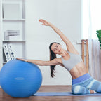 Fitvids Anti-Burst Slip Resistant Exercise Ball - 2,000-Pound Capacity, Blue, 26-inch