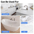 DWIL Tile Paint, Tub and Tile Refinishing Kit with Tools, Water-based Bathtub Paint - Low Odor, Easy to Use, 25-30sq.ft, 16.5oz, Semi-Gloss White