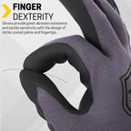 FURWEY Safety Work Gloves,16 Pairs Nitrile Micro Foam Coated,Seamless Knit,Size L