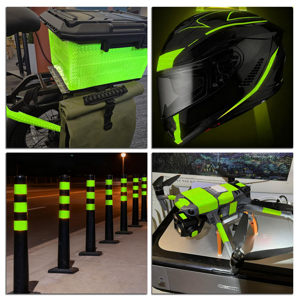 SWRT Reflective Tape 2 Inch x 30 Feet DOT-C2 Shining Star Fade Resistant Green Reflective Outdoor Waterproof Strong Adhesive Safety Warning Reflector Conspicuity Tape for Trailer Trucks Bike