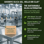 Micro-Pak Dri Clay Kraft, Highest Moisture Absorption Desiccant Packs, Silica Gel Packets Alternative, Food Safe Bentonite Clay, Desiccant Packs for Storage, Moisture Absorbers for Closet, 6gx100pcs