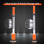 0.5 ml/cc Syringe 30G 5/16 Inch, U-100 Scientific Lab Supplies, Individual Wrapped, 100 Pack