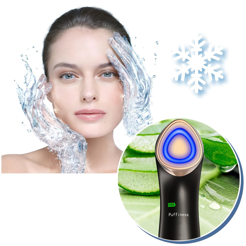 Radio Frequency Skin Tightening Face Machine - Microcurrent Anti-Aging Face Massager Eye De-Puffing Device for Facial Neck Lifting, Firming, Toning, Wrinkle Puffiness Reduction, Upgraded Version