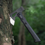 SULKADA Camping Hatchet, 10.5 Inch Survival Axe,Stainless-Steel Blade,Fiberglass Shock Reduction Handle with Anti-Slip Grip, for Chopping Wood,Gardening and Outdoor Survival,Gift for Dad Men