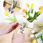 Jutom 8 Pcs Garden Shears Pruning Scissors Clippers Sharp Hand Pruners for Gardening Tools Cutting Flowers Trimming Plants Bonsai Fruits Picking, 4 Bypass Blade and 4 Straight Blade