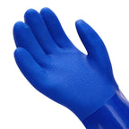 Juvale Rubber Dishwashing Gloves - Heavy Duty Rubber Gloves for Cleaning - Waterproof Kitchen Protection for Women - Cotton-Lined Grip Design - Large, Pack of 2, Blue