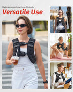 ZELUS Weighted Vest, 10 kg/20 kg, with Adjustable Weight, Weight Vest with Removable 1-kg Weights for Bodybuilding Training