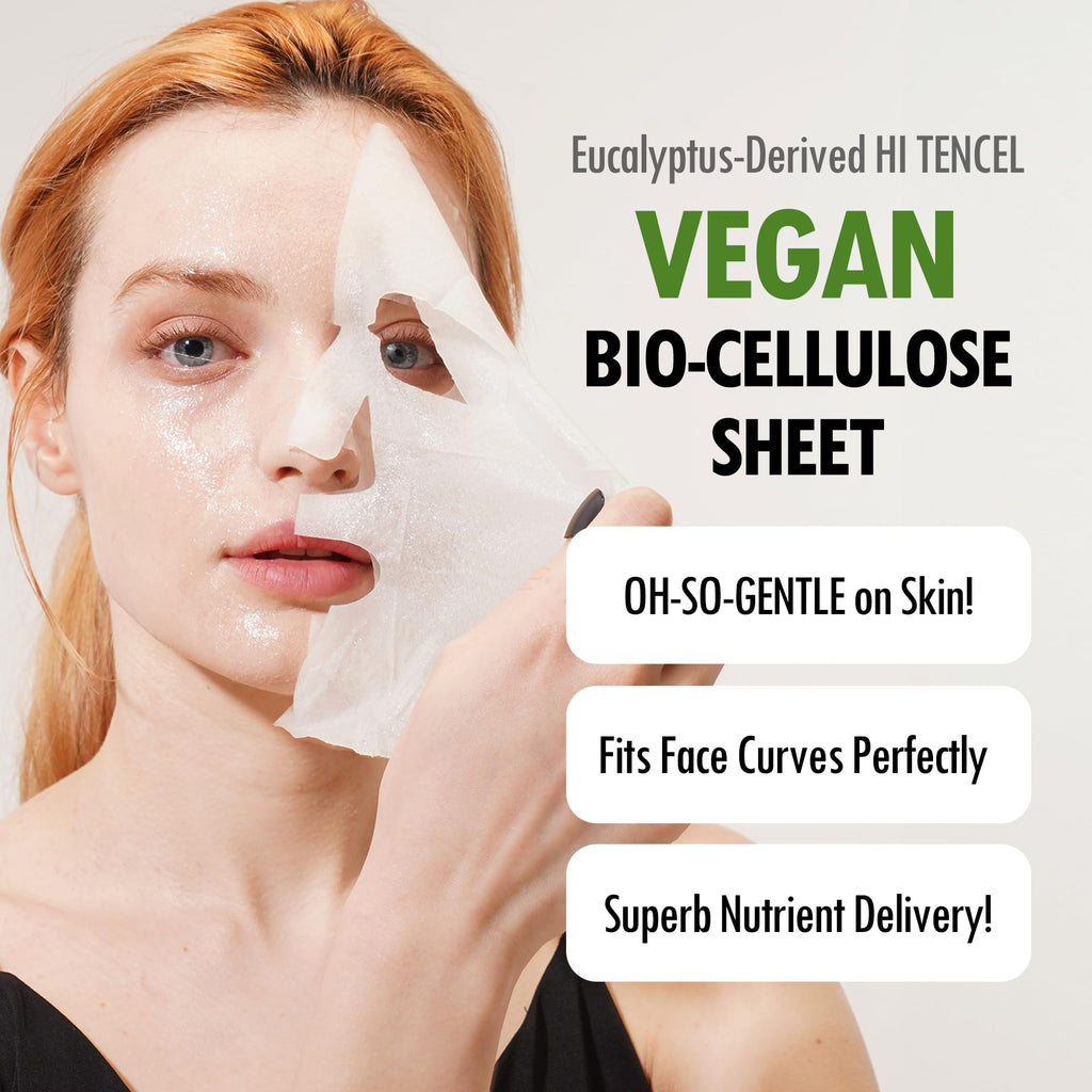 FARMSKIN Facial Sheet Mask - Hydrating, Moisturizing, Clarifying, Soothing Face Masks for Oily, Dry & Sagging Skin - Breathable & Fast-Absorbing - Vegan & Cruelty-Free Korean Skin Care (12 Packs)