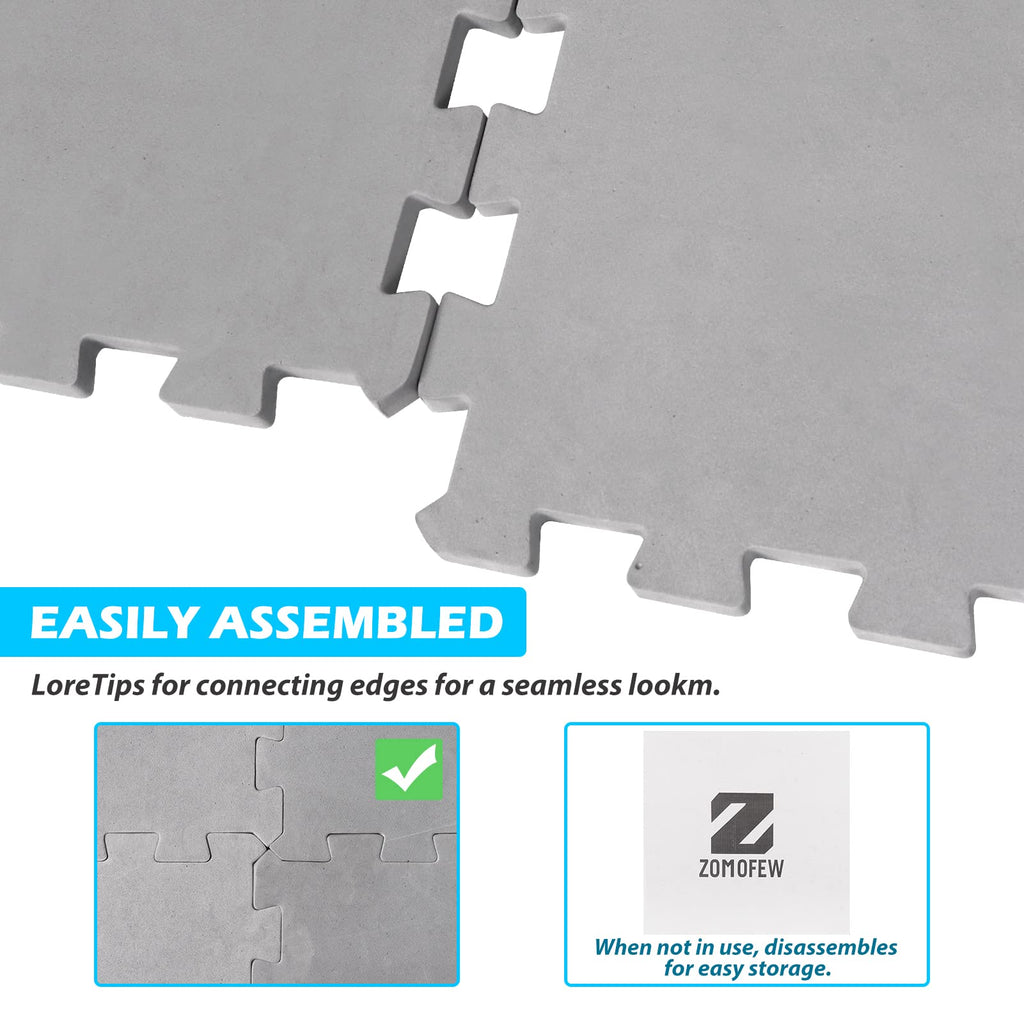 ZOMOFEW Hot Tub Mat for Inflatable Tub, 77IN Hot Tub Pad Foundation, Upgraded Thickened Eva Foam Padding for Outdoor Hot Tubs | Interlocking Patio Tiles Outdoor (1/2" Thickness)