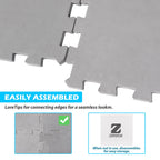 ZOMOFEW Hot Tub Mat for Inflatable Tub, 77IN Hot Tub Pad Foundation, Upgraded Thickened Eva Foam Padding for Outdoor Hot Tubs | Interlocking Patio Tiles Outdoor (1/2" Thickness)