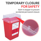 Alcedo Sharps Container 1 Quart (3-Pack) for Home Use & Travel Disposal
