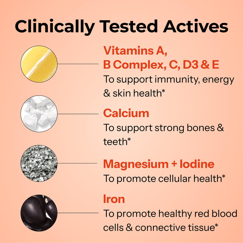 HUM Base Control Multivitamin for Women with Vitamin C, Iron, Biotin, Zinc, B Complex, Daily Women's Multivitamin, 22 Essential Vitamins & Minerals, Support for Pre-Menopause, Gluten Free, 30 Capsules