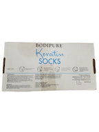 Bodipure All-In-1 Moisturizing Foot Mask | Keratin & Vitamin E Foot Mask for Dry Cracked Feet, Callus & Heel Softening | Easy-to-Use Pedicure Foot Repair | Chemical-free Feet Treatment | 50 Pairs