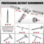 VMAN Ratchet Screwdriver Set, 100 in 1 magnetic Screwdriver sets, S2 Steel Bits, DIY Combination Flexible Shaft, Suitable for Furniture Assembly, Precision Electrical Appliance Repair, Bicycle Tools