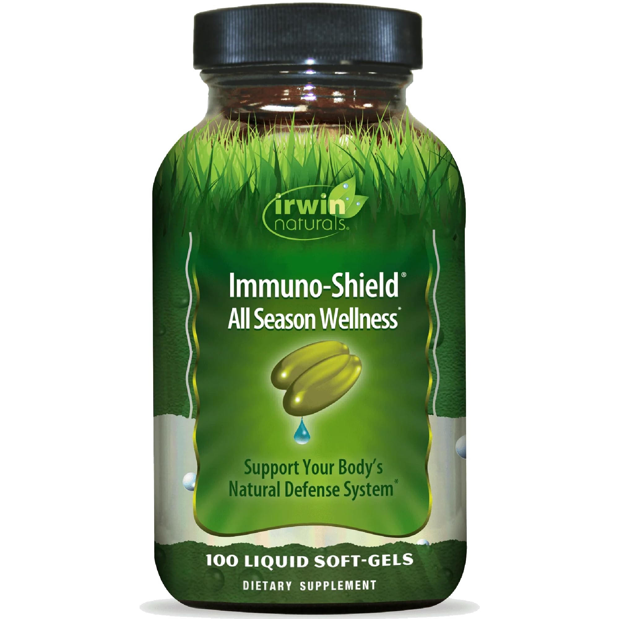 Irwin Naturals Immuno-Shield All Season Wellness - Promote Body's Natural Defense System - Powerful Antioxidants and Immune Support Supplement for Men and Women - 100 Liquid Soft-Gels
