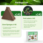 Growell 280Pcs Hydroponic Pods Kit, Seed Starter Refill for Indoor Garden