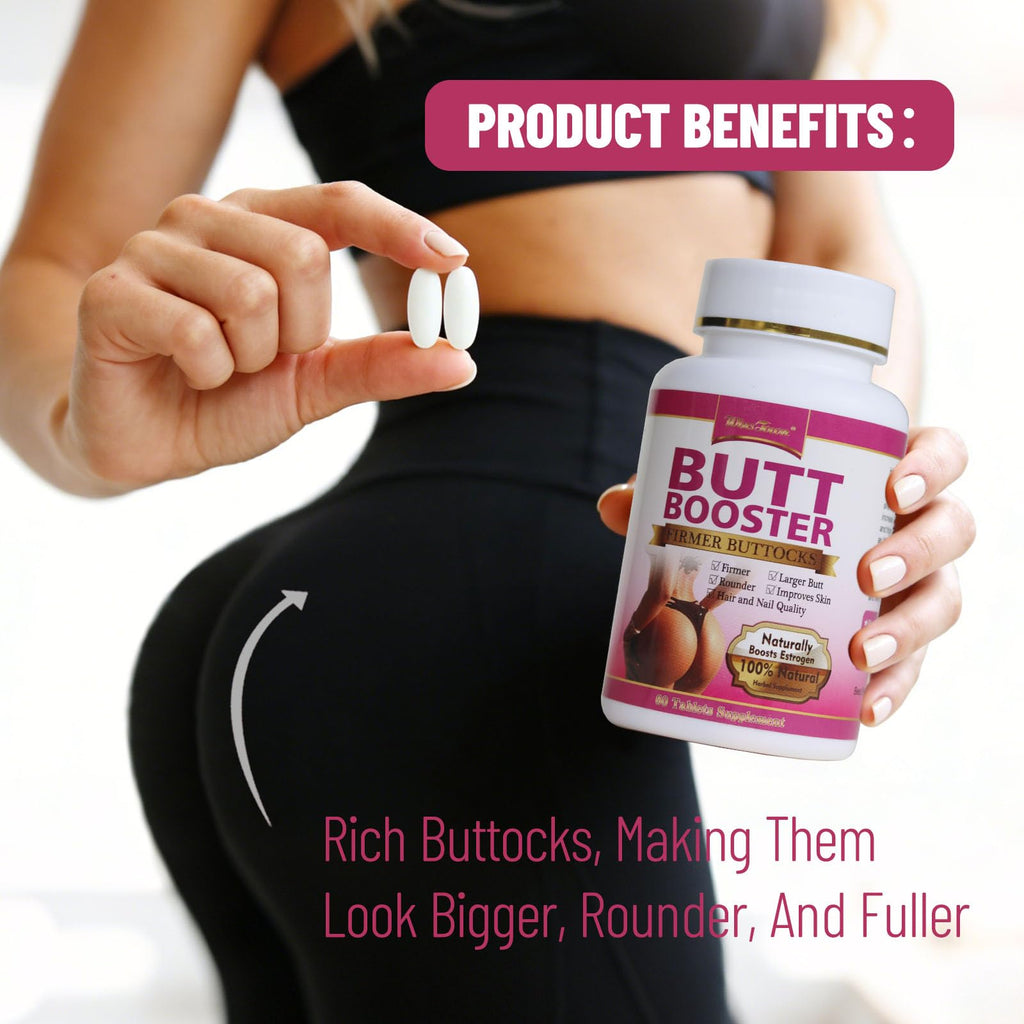 Wins Town Butt Booster Pills, Mention Buttocks Herbal Supplements, Plump Hips Enhancement Firming and Seductive, 60 Tablets
