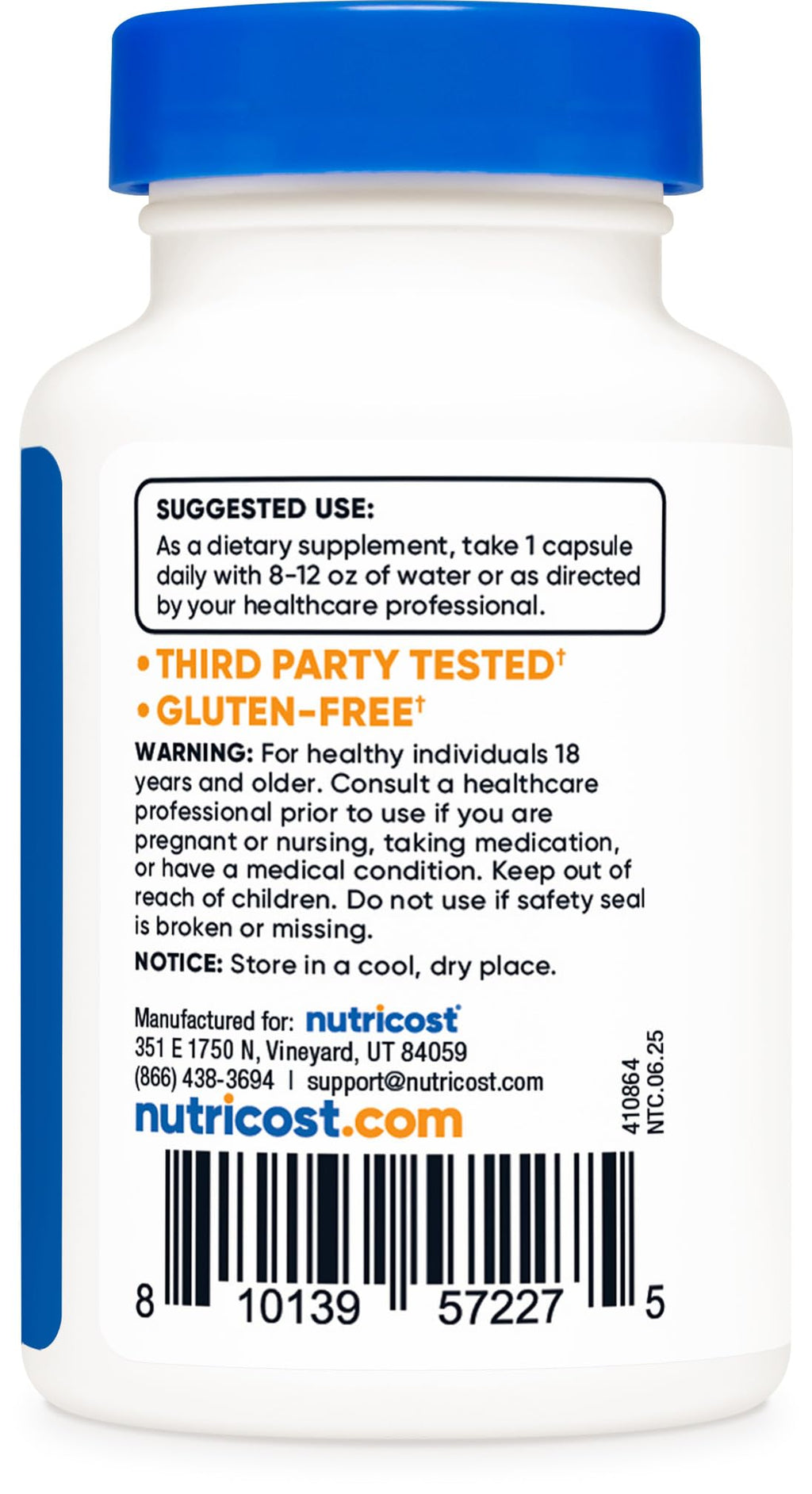 Nutricost PQQ (Pyrroloquinoline Quinone) 20mg, 60 Capsules - Vegetarian Capsules, Non-GMO, Gluten Free