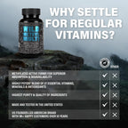 Wild Methylated Multivitamin for Women & Men | Daily Multi Vitamin | MTHFR Supplement Without Iron | Methylated B12, Folate, Vitamin C, A, K2, D, E, Choline, Biotin, ALA, CoQ10 & More (60 Capsules)