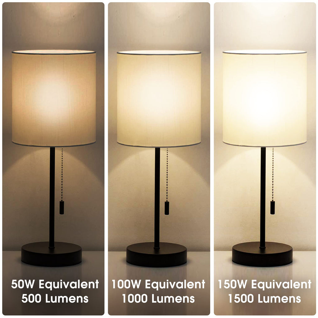 Briignite LED Light Bulbs, 3 Way LED Light Bulbs 50 100 150W Equivalent, 3 Way Light Bulb, Three Way A19 Light Bulbs E26 Medium Base, Warm White 3000K, 500lm-1000lm-1500lm, 2 Pack